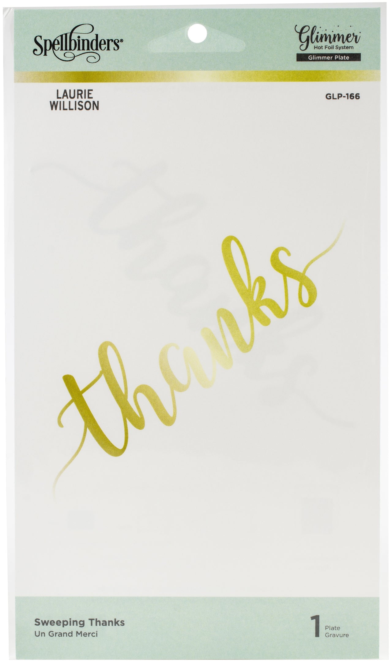 Spellbinders Glimmer Plates - Sweeping Thanks
