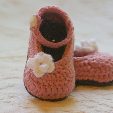 My Oh My Mary Janes - booties flower quick easy girl infant shoe