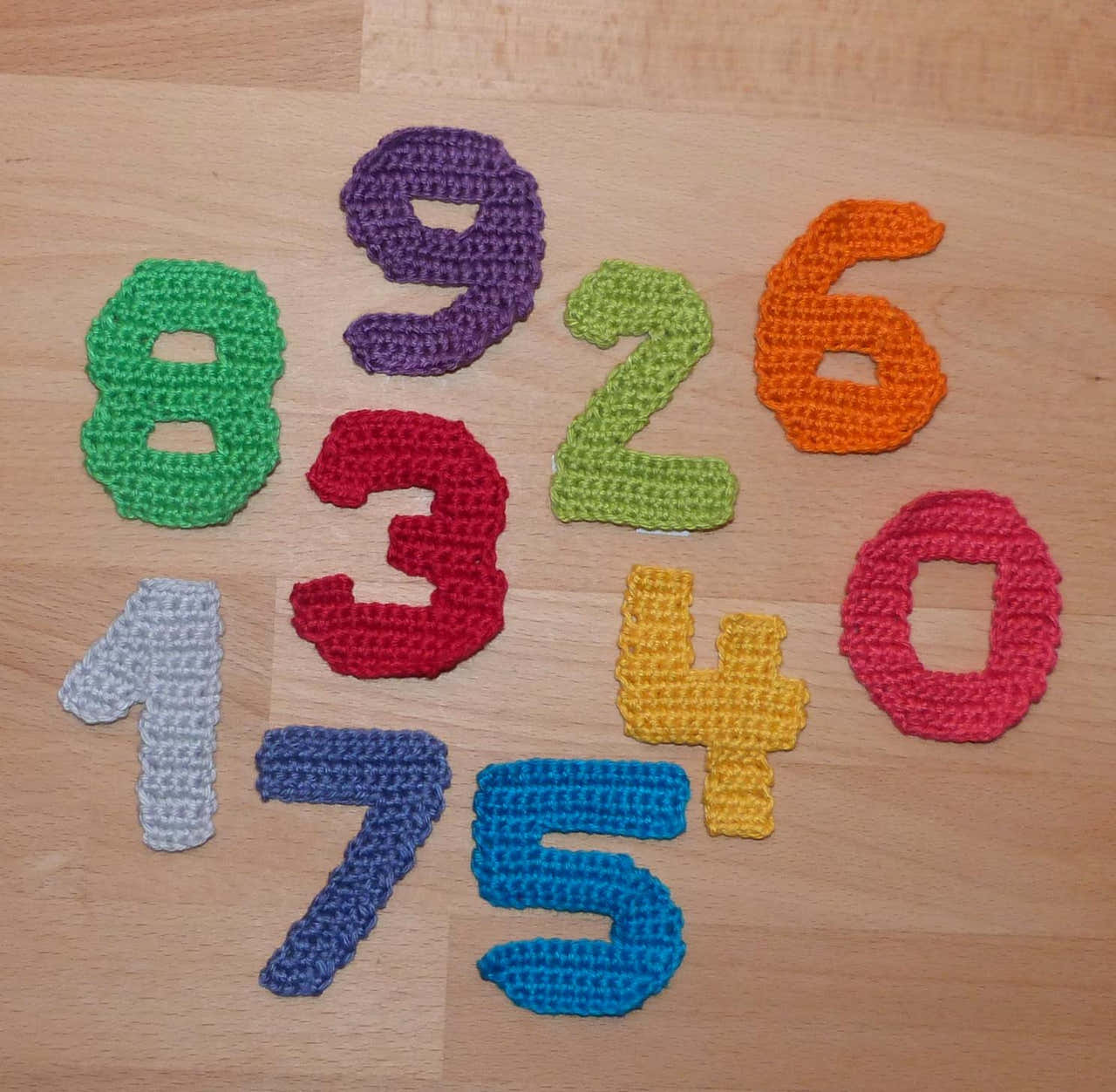 Numbers crochet pattern
