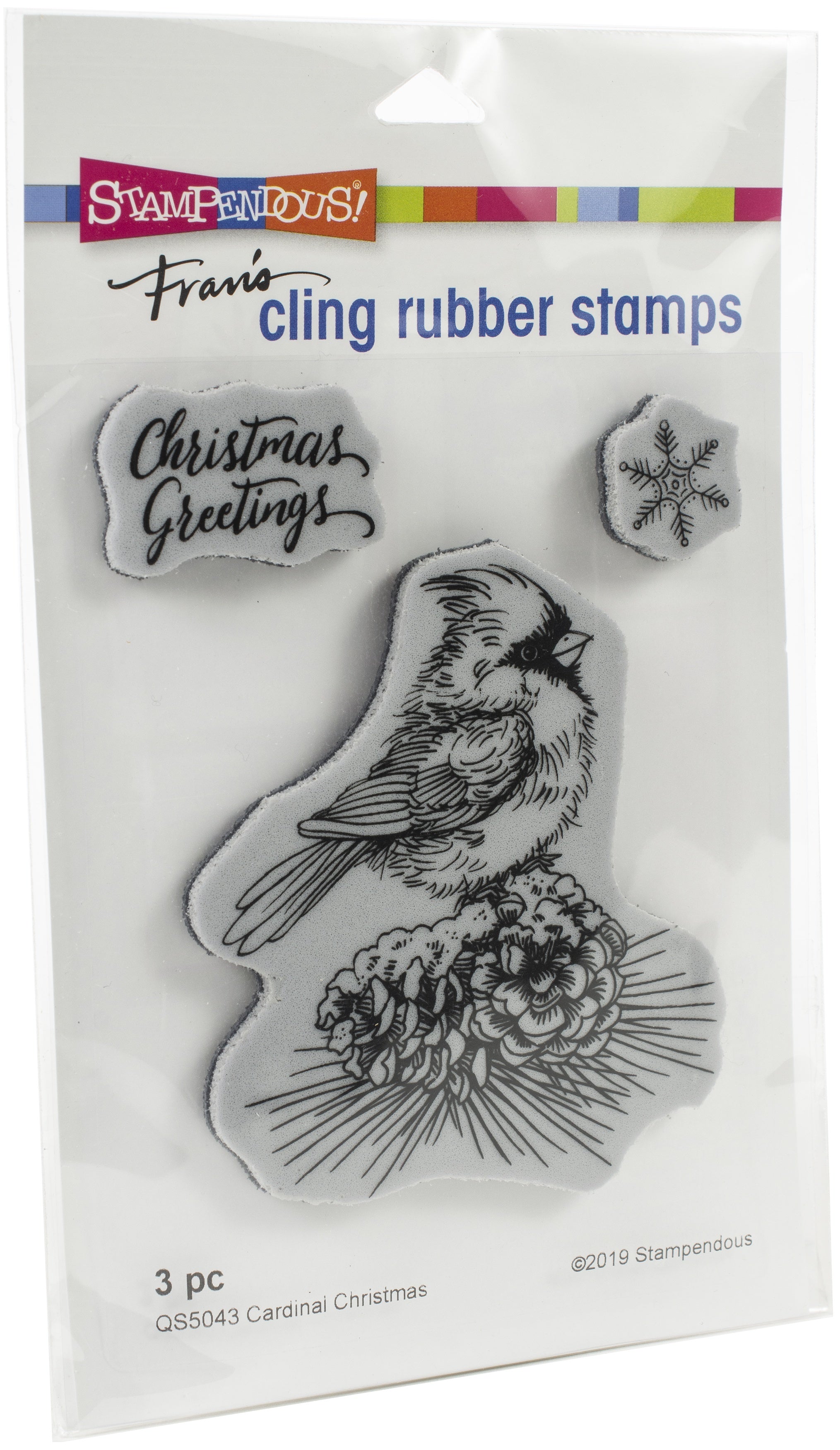 Stampendous Cling Stamp - Cardinal Christmas