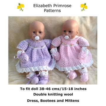 P87 Dolls Dress, Bootees and Mittens