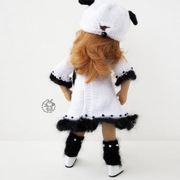 Panda outfit for 13" doll