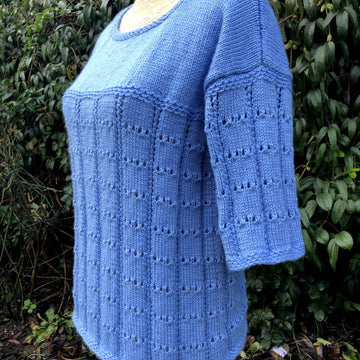 All Squared! Eyelet Sweater