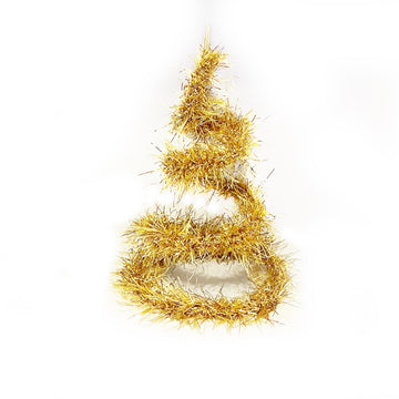 Crochet Christmas Tree Pattern - Mini Tinsel Trees, Tabletop Xmas Decor, Easy Beginner Pattern