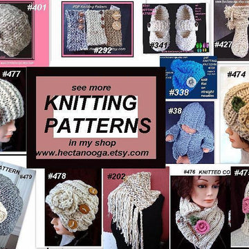564 KNITTED HAT, adult size for beginners