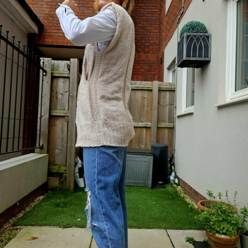 Cable v neck sweater vest