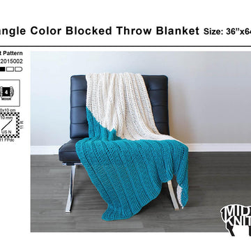 Triangle Color Blocked Throw Blanket (2015002)