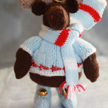 Skating Moose- Christmas Ornament