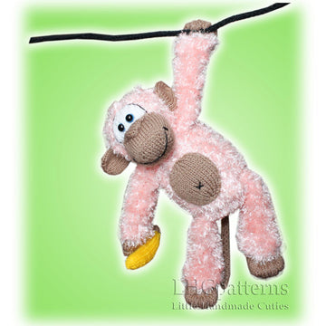 Monkey Knitting Pattern, Knitted Monkey