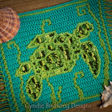 Awesome Ocean Mosaic Square: Sea Turtle