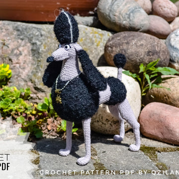 Black Persephone the poodle dog