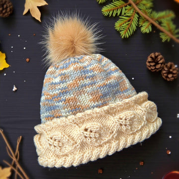 Autumn Leaf Winter Beanie Hat - with Helpful VIDEOS!