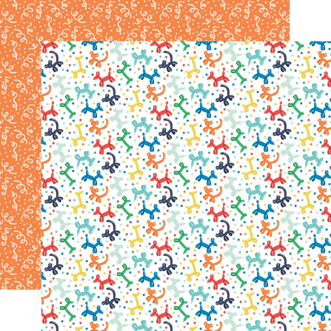 Echo Park Paper It's Your Birthday Boy Double-Sided Cardstock 12"X12" 25/Pkg - Balloon Animals
