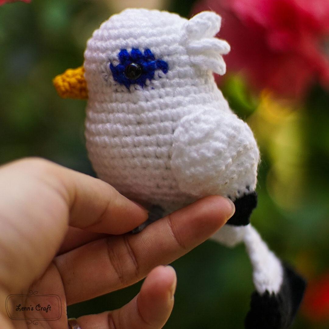 Bali Myna Bird Crochet Pattern | Bali Starling Amigurumi Crochet Bird Pattern