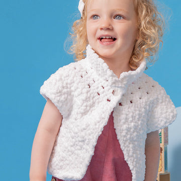 Cutie Cardigan - Free Crochet Pattern For Kids in Paintbox Yarns Chenille by Paintbox Yarns