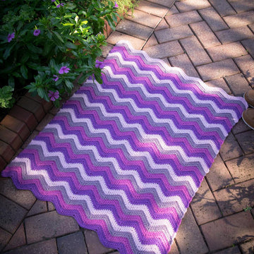 Happy Herringbone Chevron Blanket