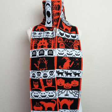 A Purrfect Scare Halloween Scarf