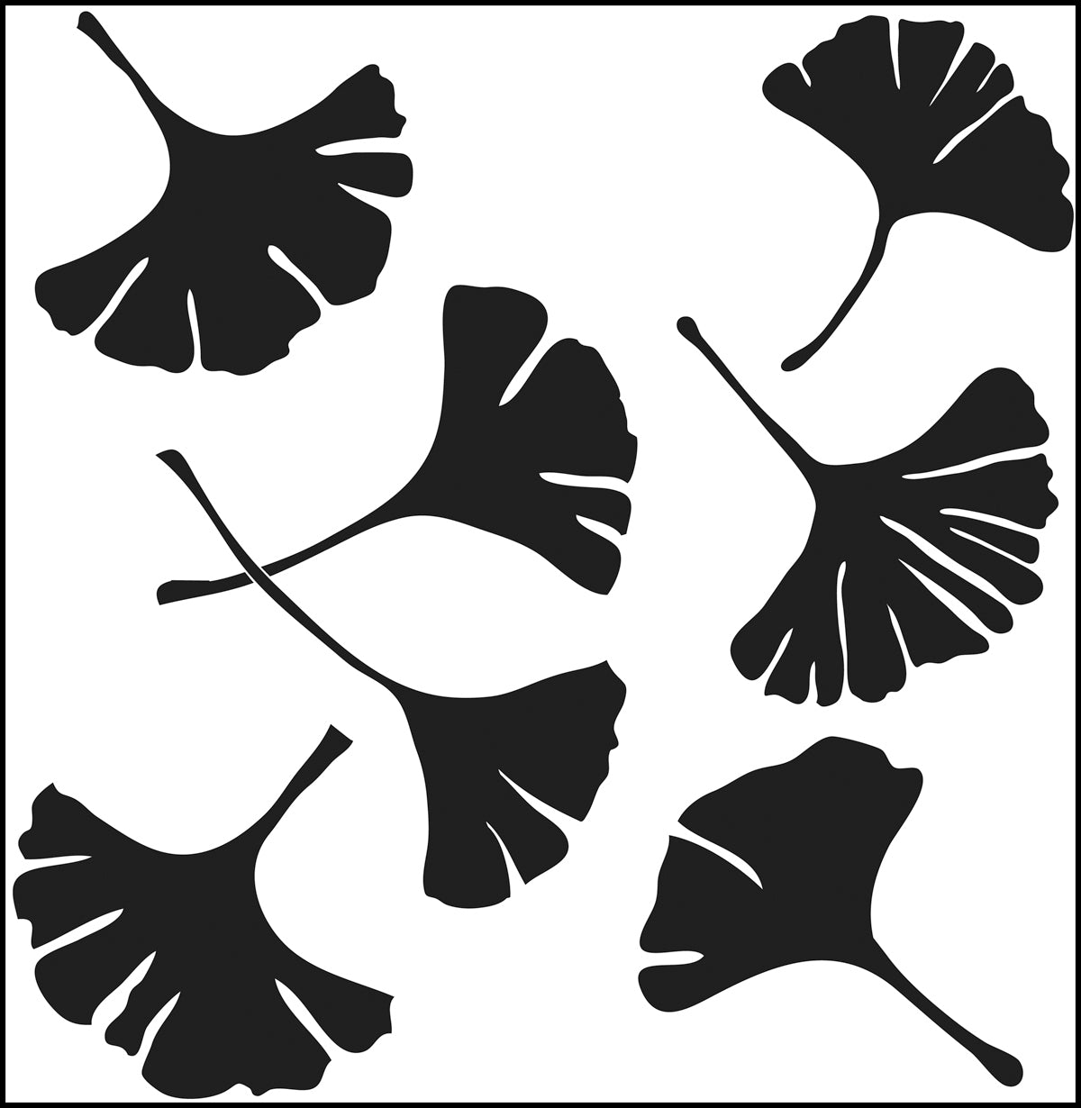 The Crafter's Workshop Crafter's Workshop Template 12"X12" - Ginkgo Leaves