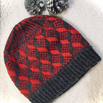Scandinavian Cubes Knit Hat