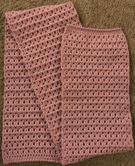 Patterned Scarf in Aran Yarn