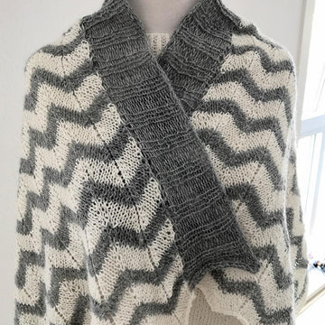 Colorful waves poncho