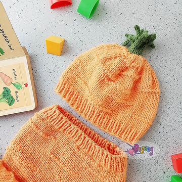 Carrot Baby Hat And Cocoon
