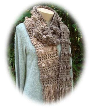 Popcorn Ladder Scarf - PA-329