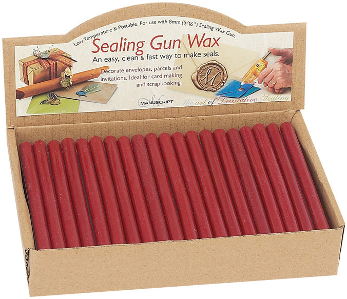 Manuscript Pen Manuscript Sealing Gun Wax Sticks 72/Bx - Red