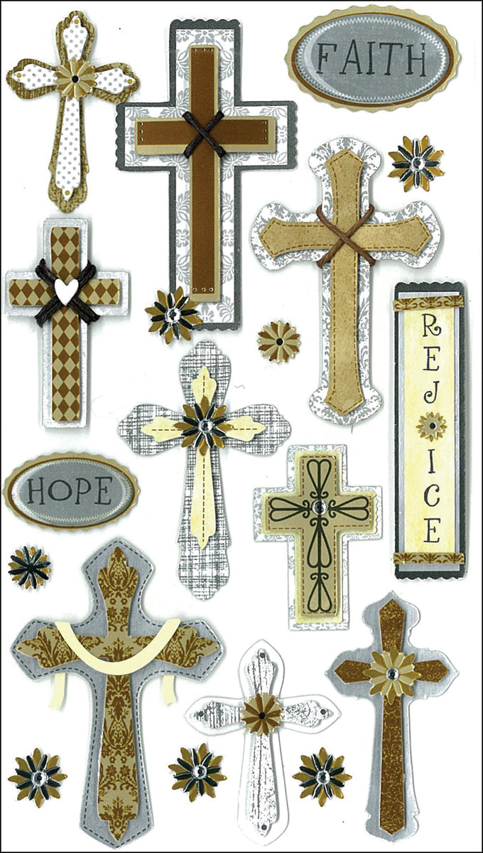 Jolee's Le Grande Dimensional Stickers - Faith, Hope & Rejoice