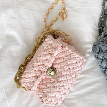 Herringbone Knit Clutch