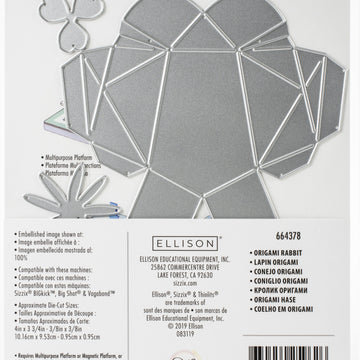 Sizzix Thinlits Dies By Olivia Rose 9/Pkg - Origami Rabbit