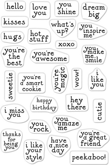 Hero Arts Greetings Clear Stamps 3"X4" - Mini Messages
