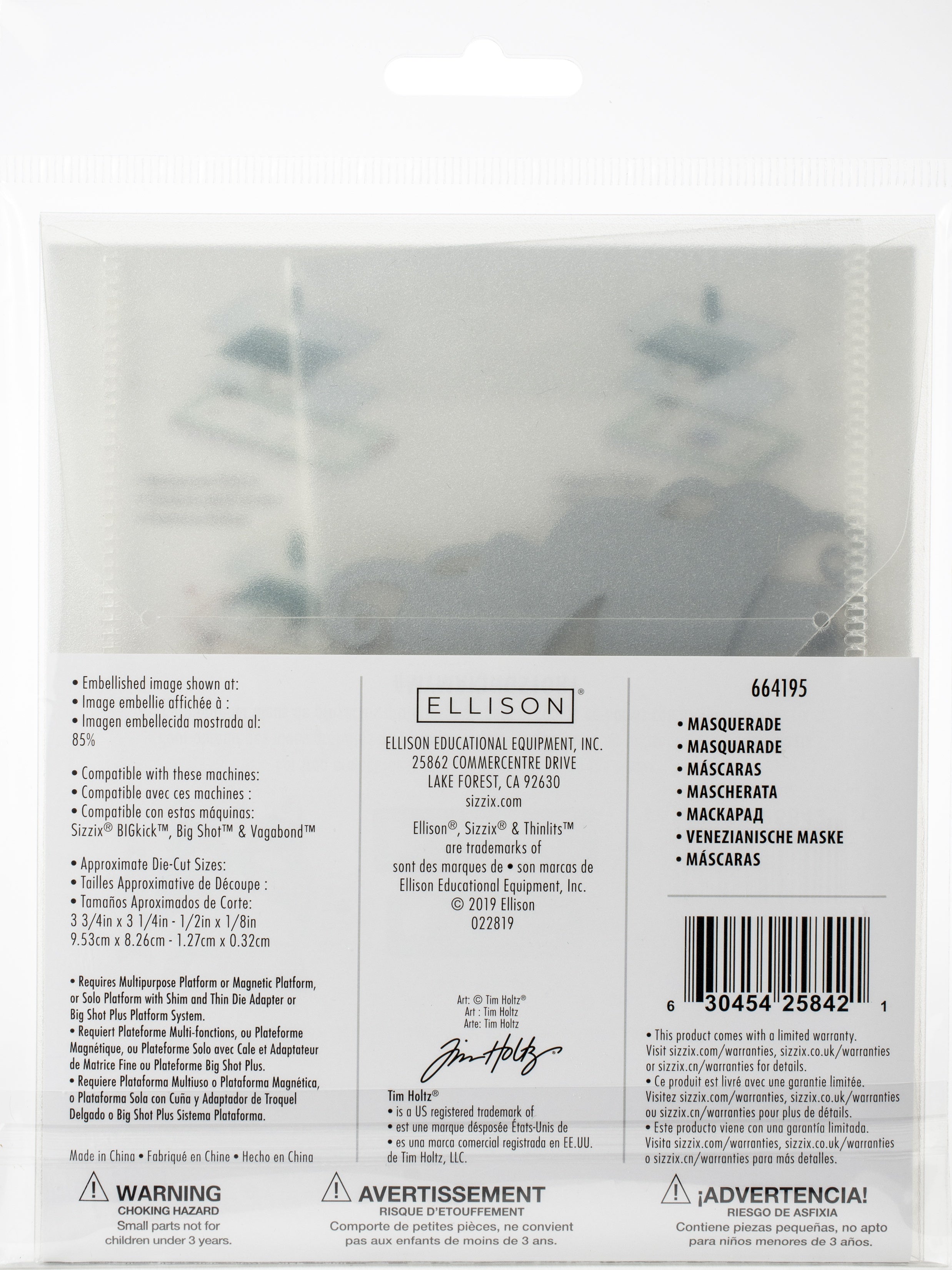 Sizzix Thinlits Dies By Tim Holtz - Masquerade