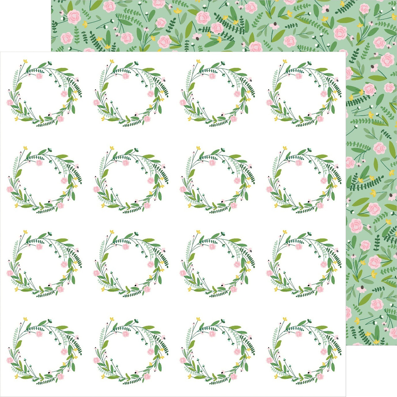 American Crafts Lovely Moments Double-Sided Cardstock 12"X12" 25/Pkg - Sprigs