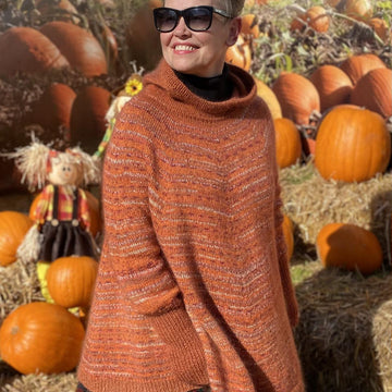 Rustic Hoody Poncho Sweater