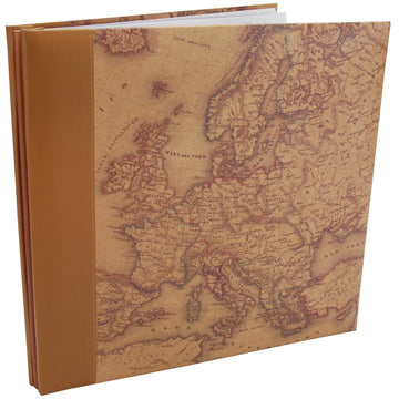 Pioneer Designer Print Post Bound Album 12"X12" - Map
