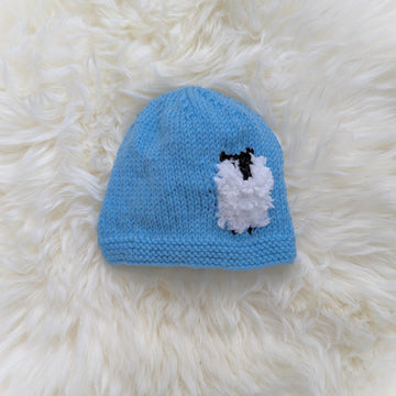 Baby Blue Sheep Cardigan and Hat