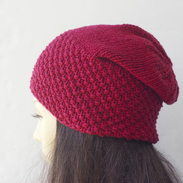 Diamond Pattern Knit Hat