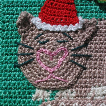 Christmas Kitten potholder