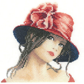 Heritage Claire Miniature, 14 count Aida Cross Stitch Kit - 12.5cm x 12.5cm