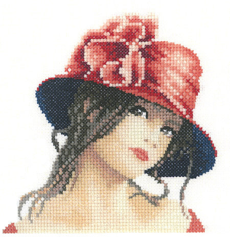 Heritage Claire Miniature, 14 count Aida Cross Stitch Kit - 12.5cm x 12.5cm