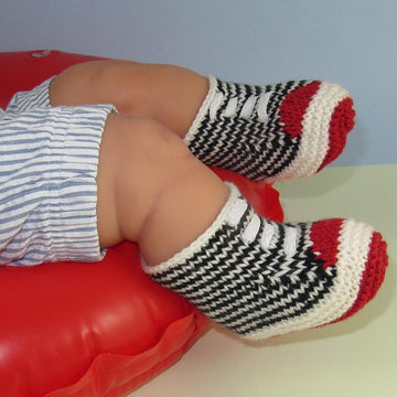 Baby Stripe Basketball Booties