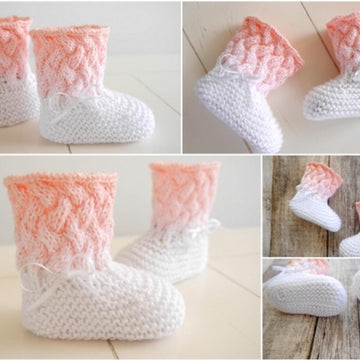 Strickanleitung - Babyschuhe Ombré - Farbverlauf - No.165