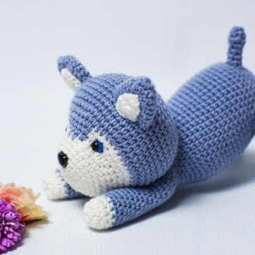Siberian husky puppy amigurumi crochet pattern