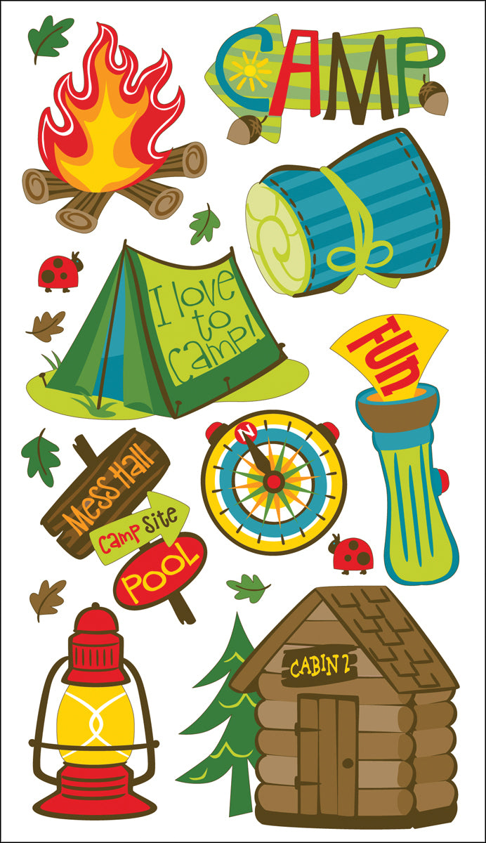 Sticko Stickers - Camping Fun