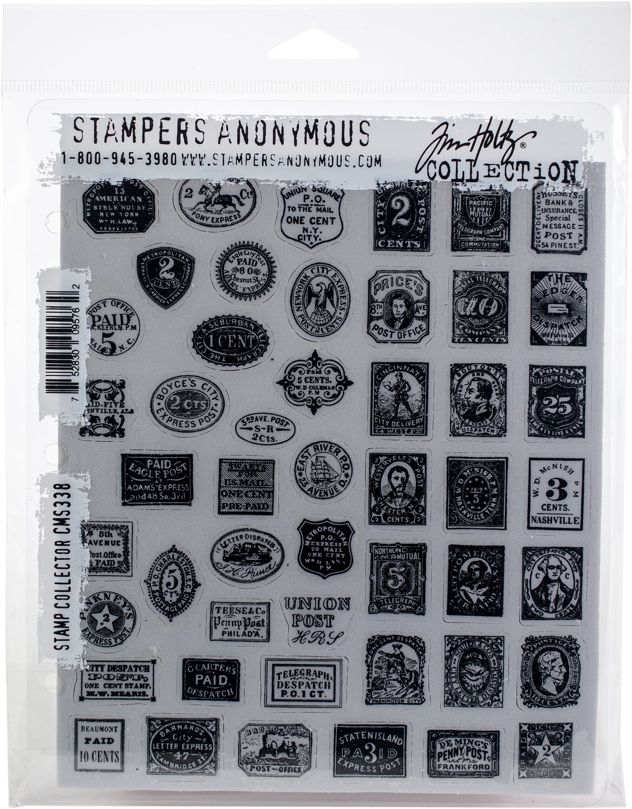 Stampers Anonymous Tim Holtz Cling Stamps 7"X8.5" - Stamp Collector