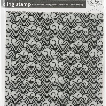 Hero Arts Cling Stamps 6"X6" - Waves & Clouds Bold Prints