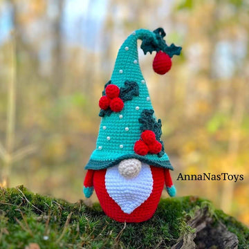 Christmas gnome in green hat