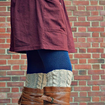 Simple Cable Rib Boot Cuffs