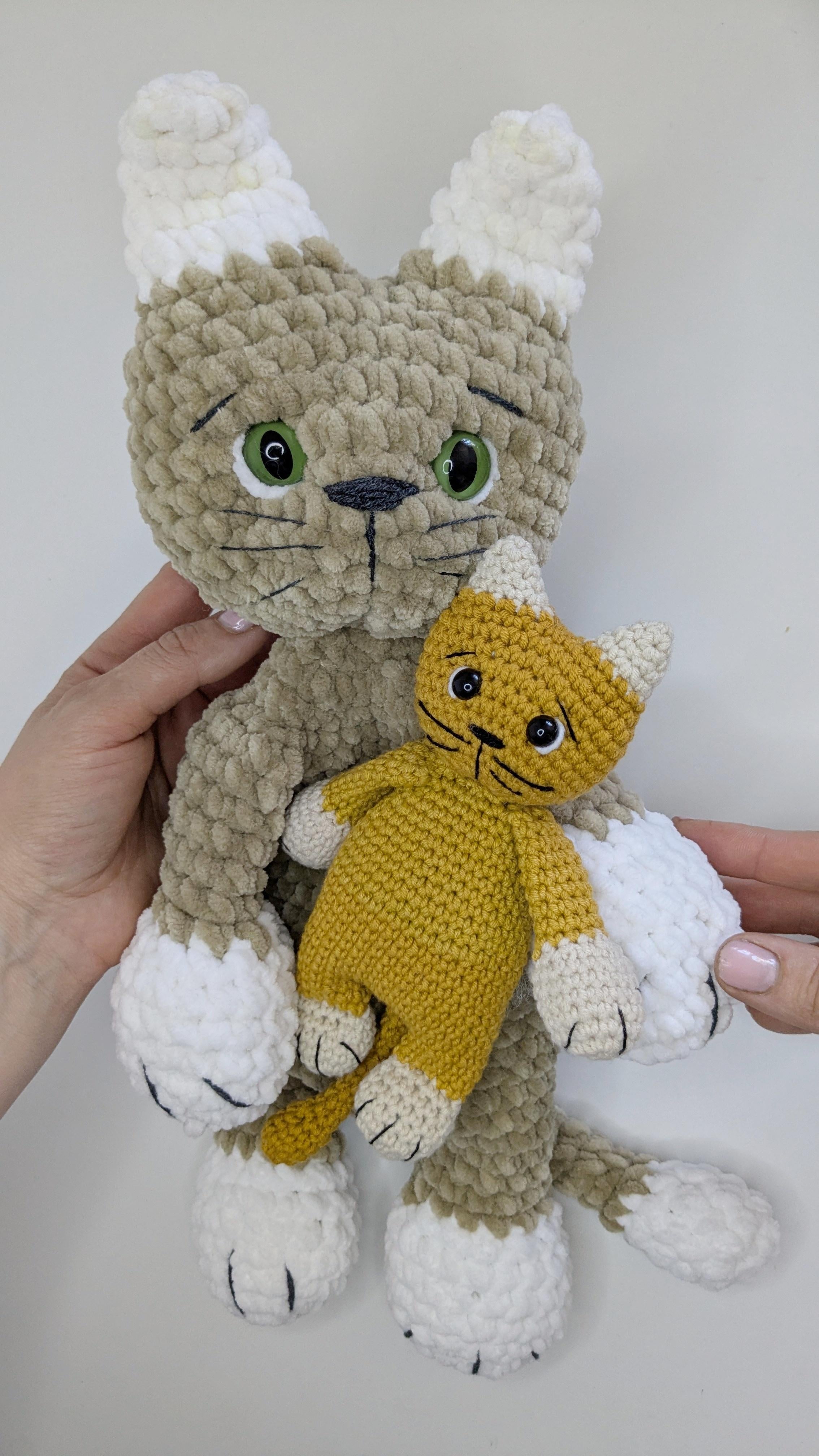 Crochet Cat Baby Snuggler Pattern, Easy Crochet Plushie